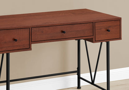 Computer Desk For Home Office, Laptop, Storage Drawers, Transitional - Cherry