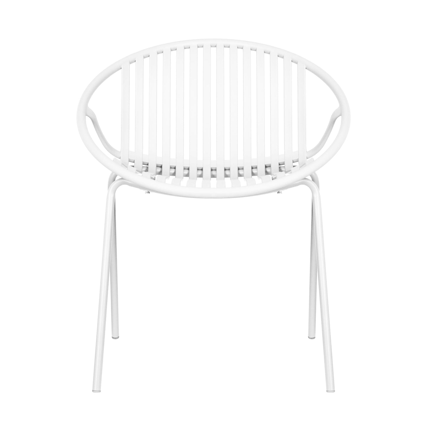 Modern Expandable Outdoor Dining Set With Stackable Chairs - White / Teak