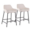 Daniella - Industrial Fixed Height Counter Stool (Set of 2) - Black / Cream
