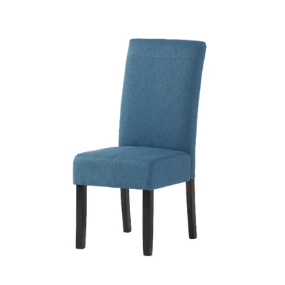 Pertica - Dining Chair, Upholstered Armless Chairs (Set of 2) - Blue