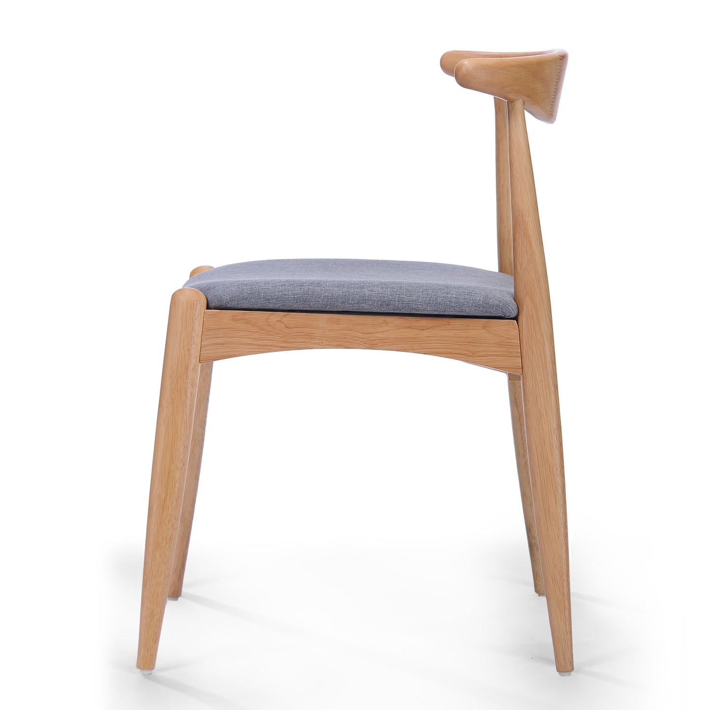 Candescent - Dining Chair With Curved Back And Wood Frame (Set of 2) - Gray