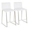 Mara - Contemporary Counter Stool (Set of 2) - White