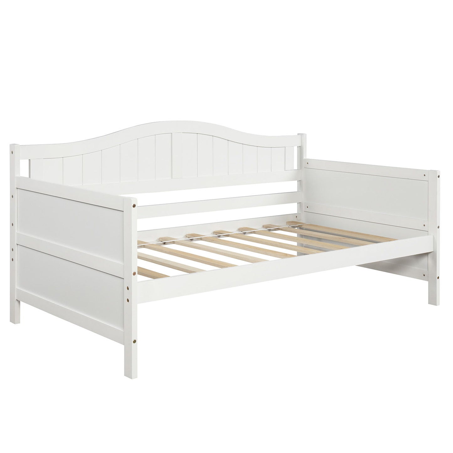 Twin Daybed With 2 Drawers, Sofa Bed For Bedroom Living Room, No Box Spring Needed - White