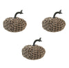 Chenille Weighted Pumpkin Ornament Decor For Holiday Harvest Festival Fall Festival & Thanksgiving (Set of 2) - Dark Brown
