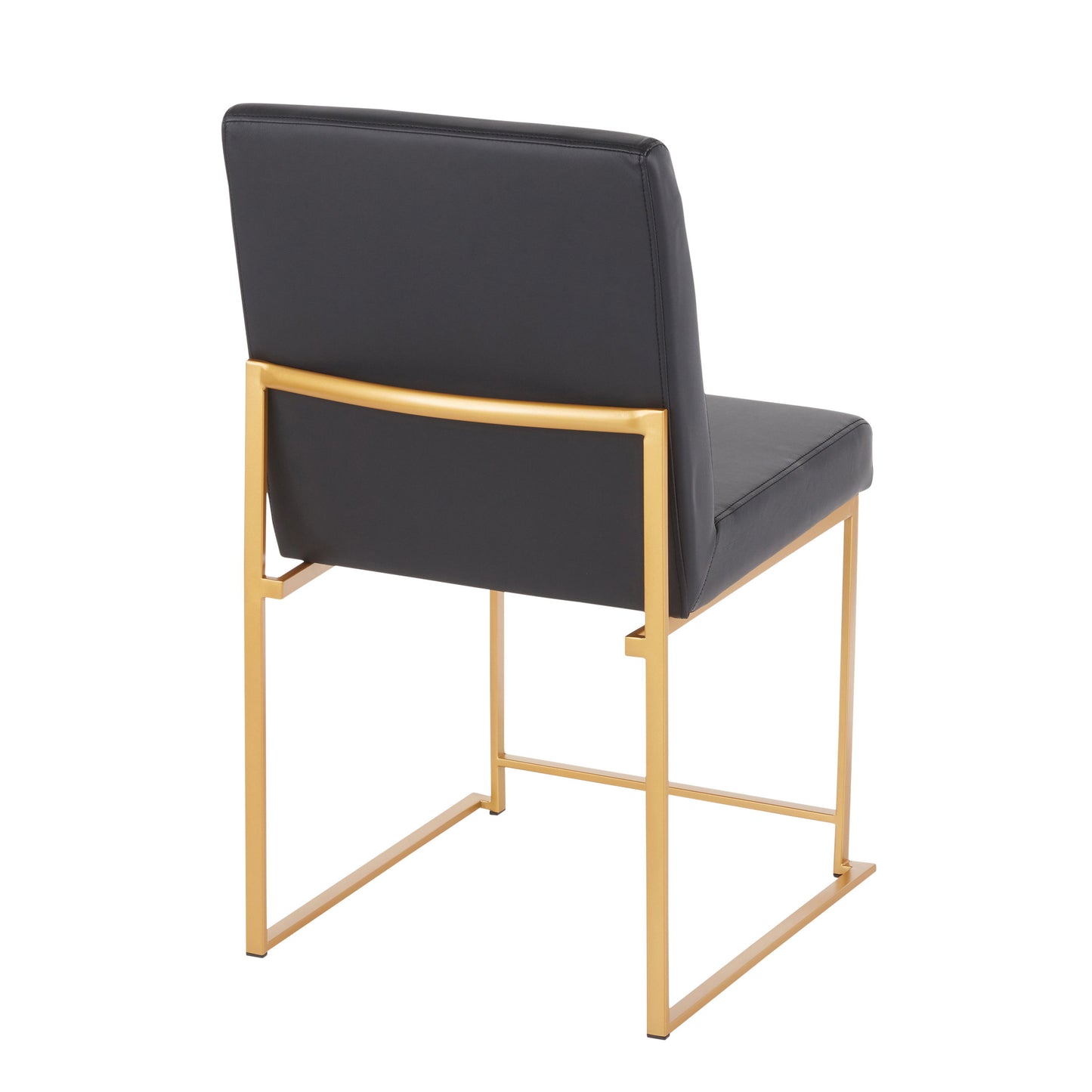 Fuji - Contemporary High Back Dining Chair (Set of 2) - Gold / Black