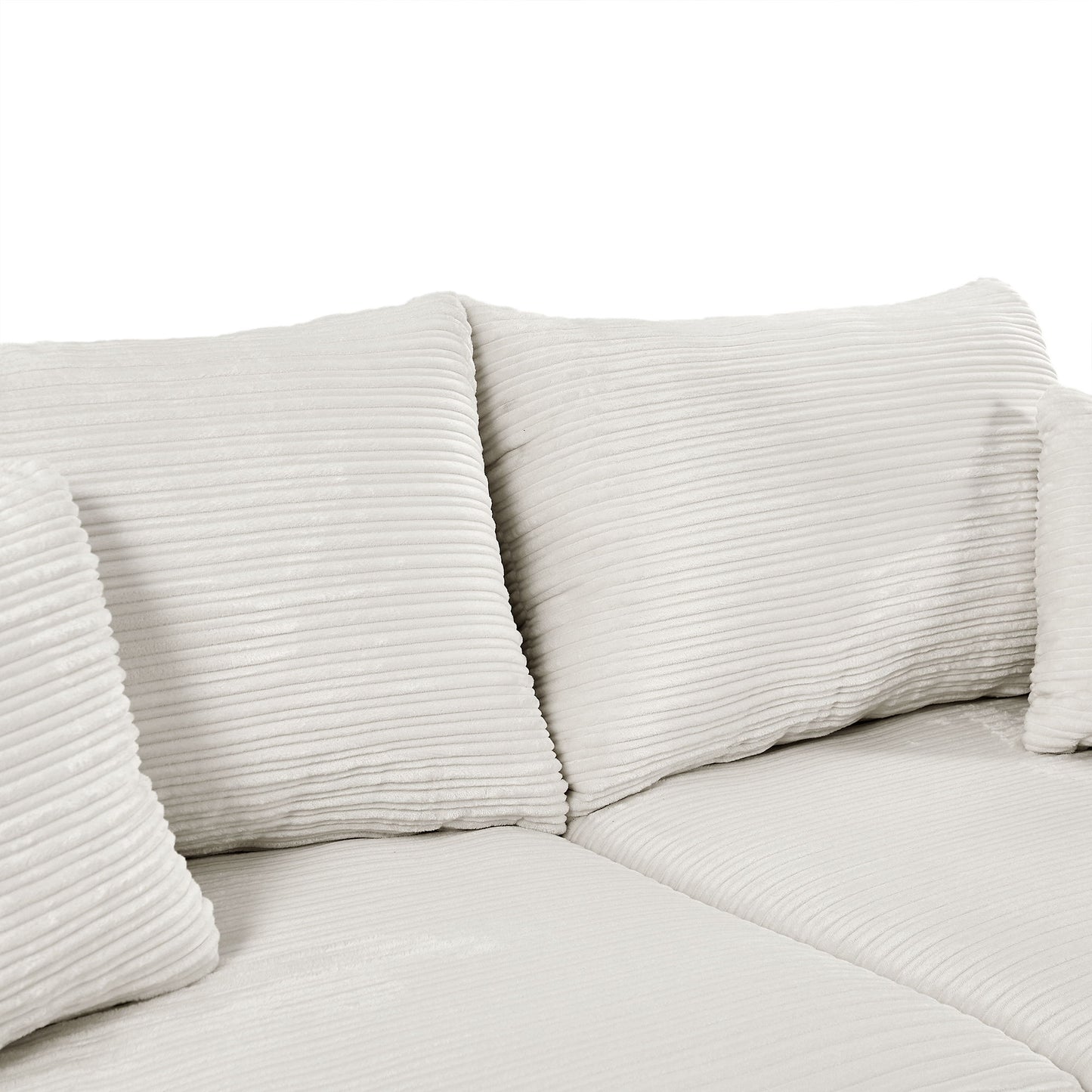 Modern Style Single Sofa Sofa Couch With Storage Space, A Movable Ottoman, Two USB Ports, Two Cup Holders, A Phone Holder For Living Room - Beige