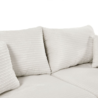Modern Style Single Sofa Sofa Couch With Storage Space, A Movable Ottoman, Two USB Ports, Two Cup Holders, A Phone Holder For Living Room - Beige