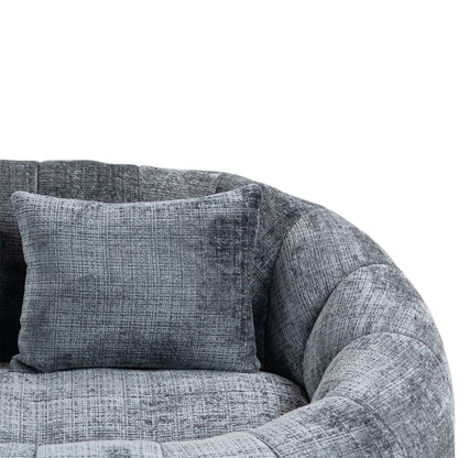 Contemporary Bean Bag Sofa Lazy Sofa Durable Comfort Lounger For Indoor & Outdoor Use - Gray