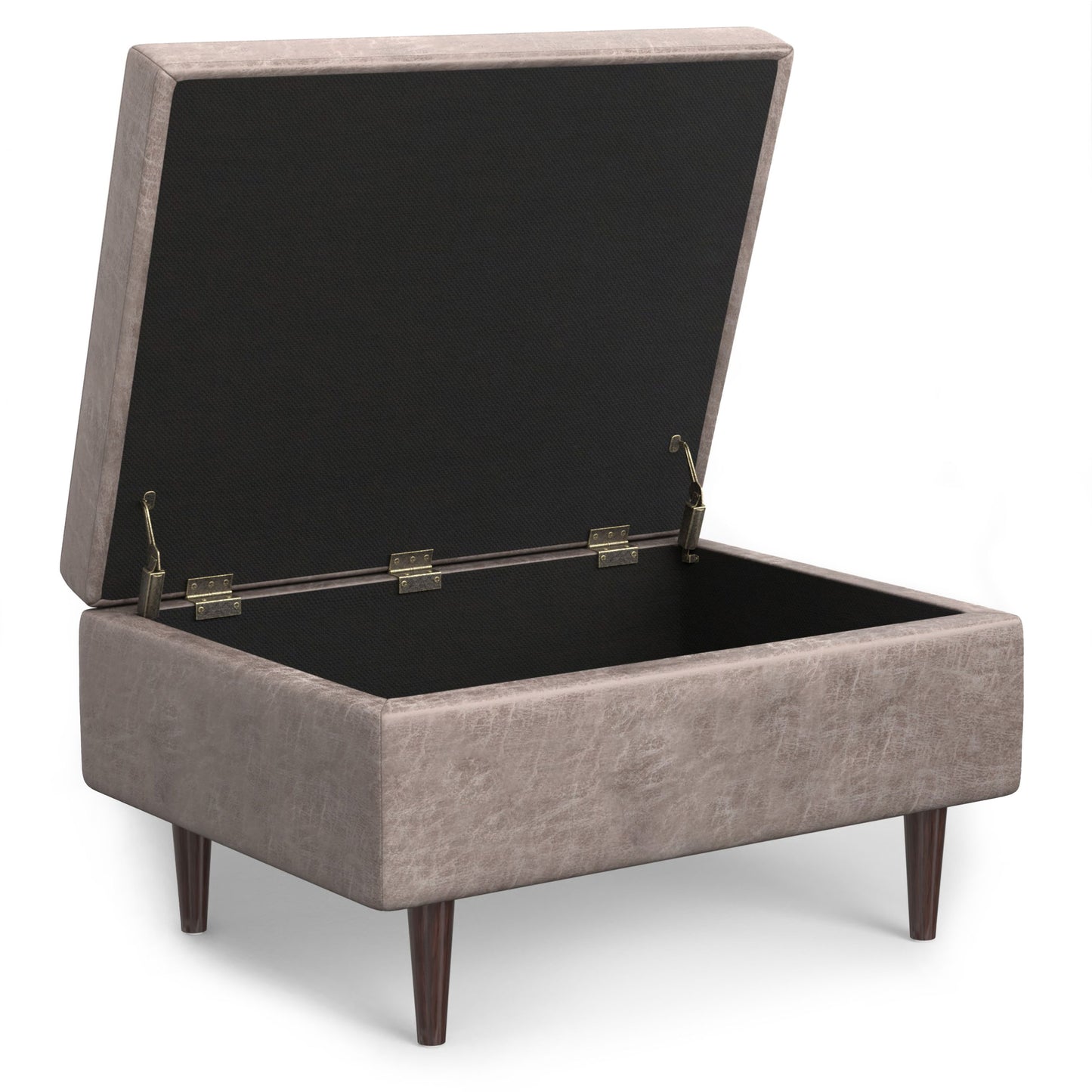 Shay - Mid Century Small Coffee Table Storage Ottoman - Gray