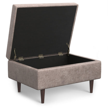 Shay - Mid Century Small Coffee Table Storage Ottoman - Gray