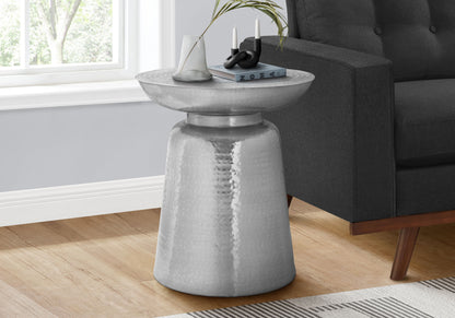 Drum Accent Side Table, Durable Construction, Contemporary & Modern - Chrome