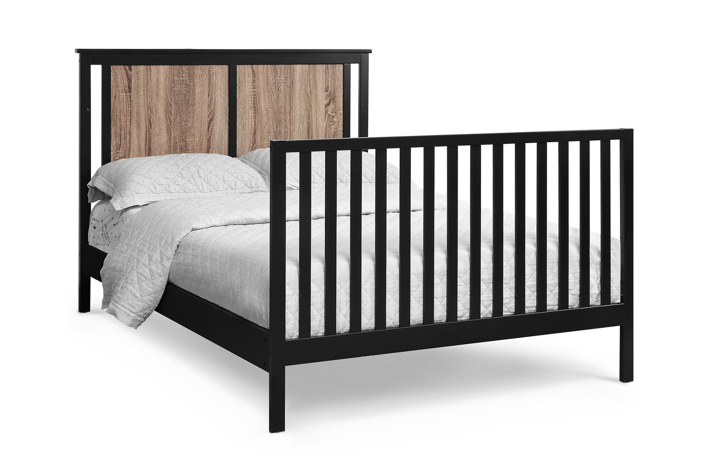 Connelly - 4 In 1 Convertible Crib - Black / Vintage Walnut