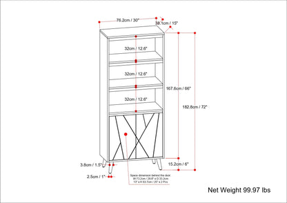 Jager - Bookshelf With Doors - Natural