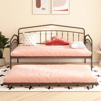Fox - Twin Daybed With Twin Trundle - Black