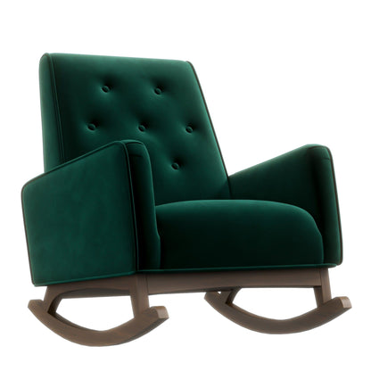 Demetrius - Solid Wood Rocking Chair - Green