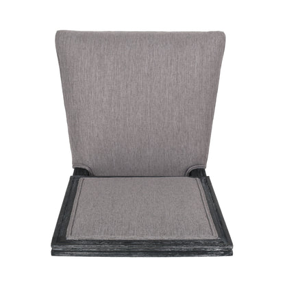 French Country Style Dining Chair Set With Upholstered Seats And Weathered - Gray
