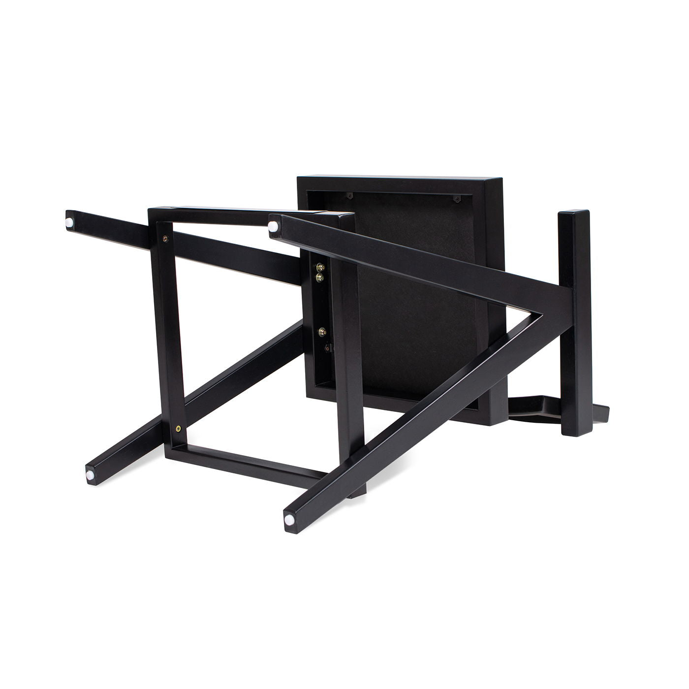 Milan - Modern Webbing Back Counter Bar Stool With Arms (Set of 3) - Ebony Black