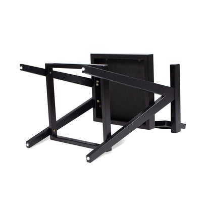 Milan - Modern Webbing Back Counter Bar Stool With Arms (Set of 3) - Ebony Black