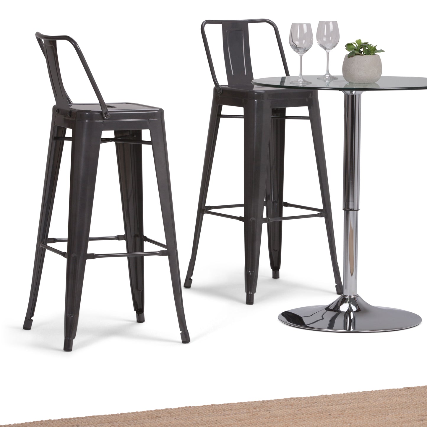 Rayne - Metal Bar Stool (Set of 2) - Gray