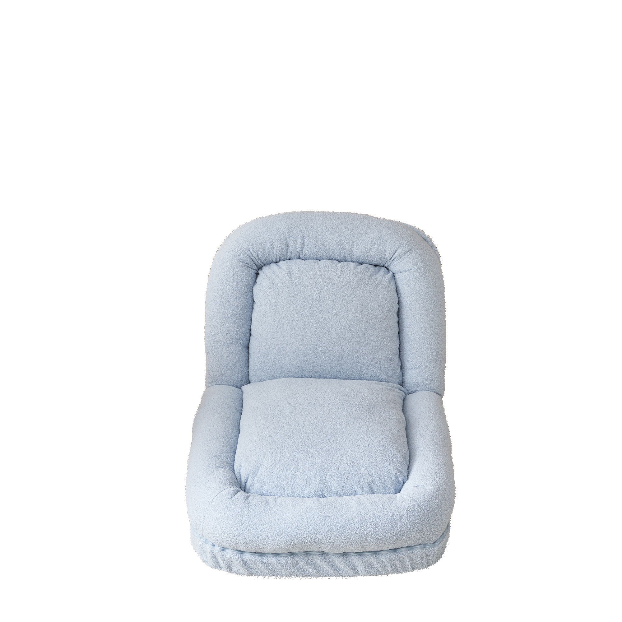 Triple Fold Down Blue Metal Sofa Bed - Blue