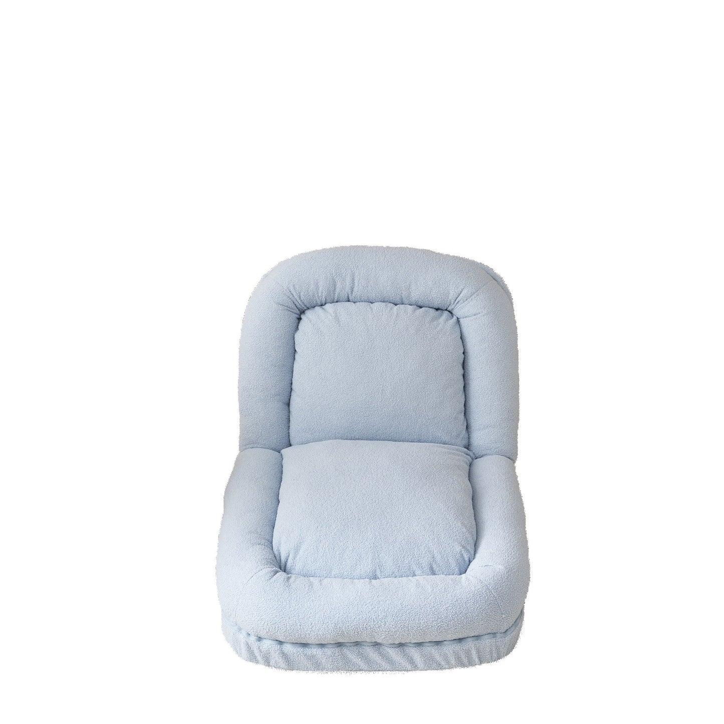 Triple Fold Down Blue Metal Sofa Bed - Blue
