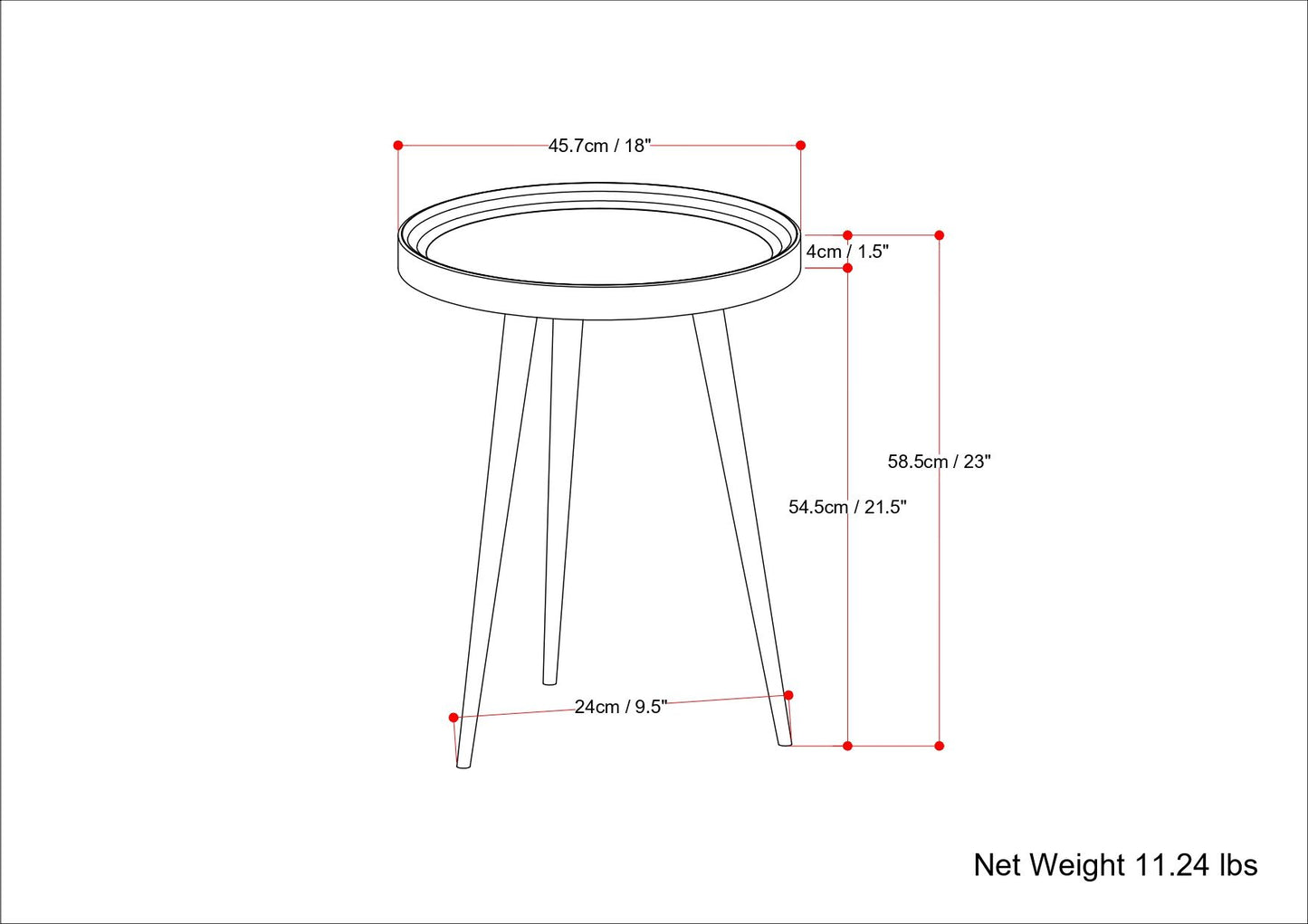 Clairmont - Round Side Table - Cognac