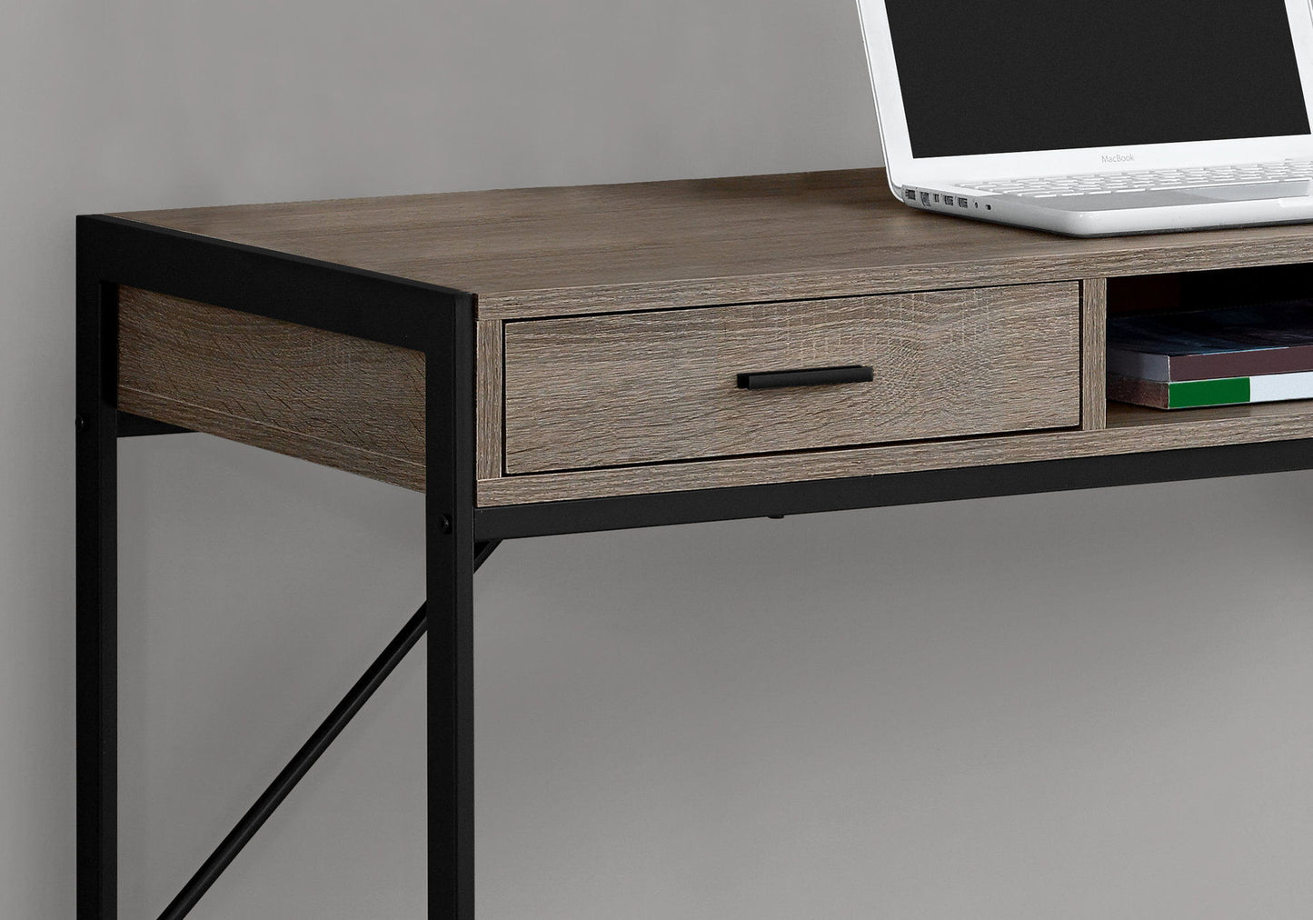 Computer Desk For Home Office, Laptop, Storage Drawers, Contemporary - Taupe