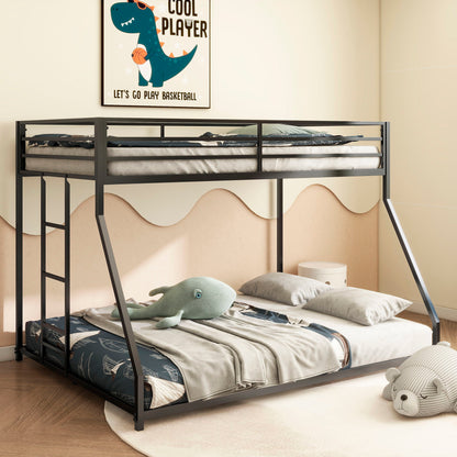 Adam - Twin Over Full Metal Bunk Bed - Black Metal