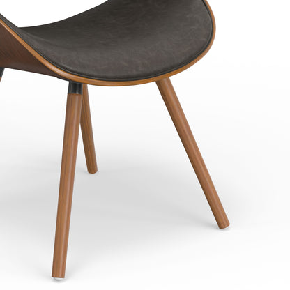 Malden - Bentwood Dining Chair With Wood Back - Distressed Brown