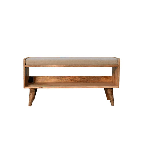 Nordic Style Storage Bench - Oak