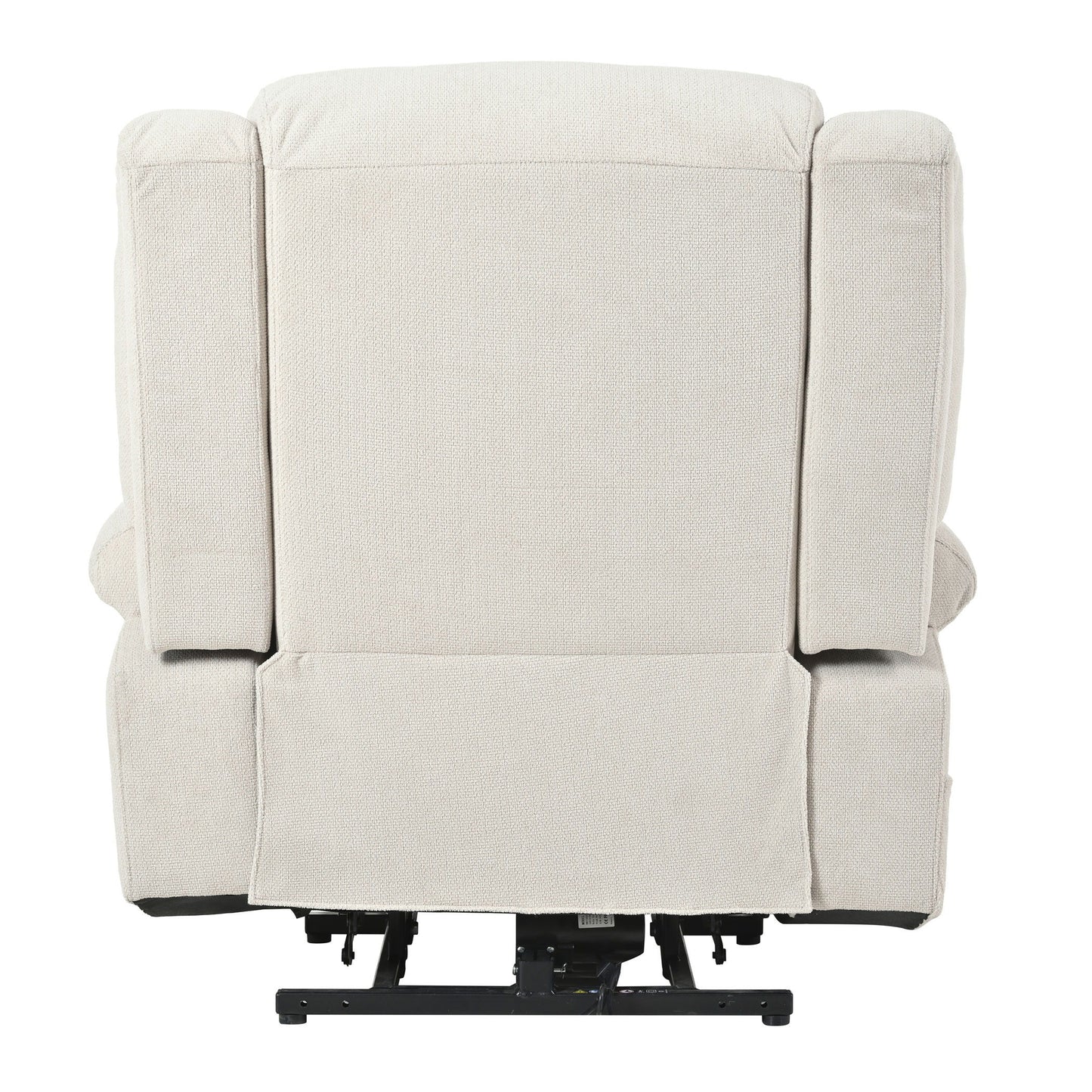 Power Lift Recliner Chair - Fabric Single Sofa With Extended Footrest, Remote Control, Cup Holders, And Side Pockets For Living Room Or Home Theater - Light Gray