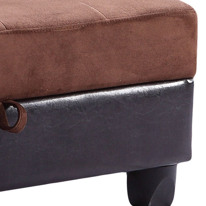 Upholstered Ottoman Elegant - Chocolate
