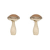 Mushroom Holiday Ornament, For Harvest Festival Fall Festival & Thanksgiving Table Decorations (Set of 2) - Beige / Light Brown