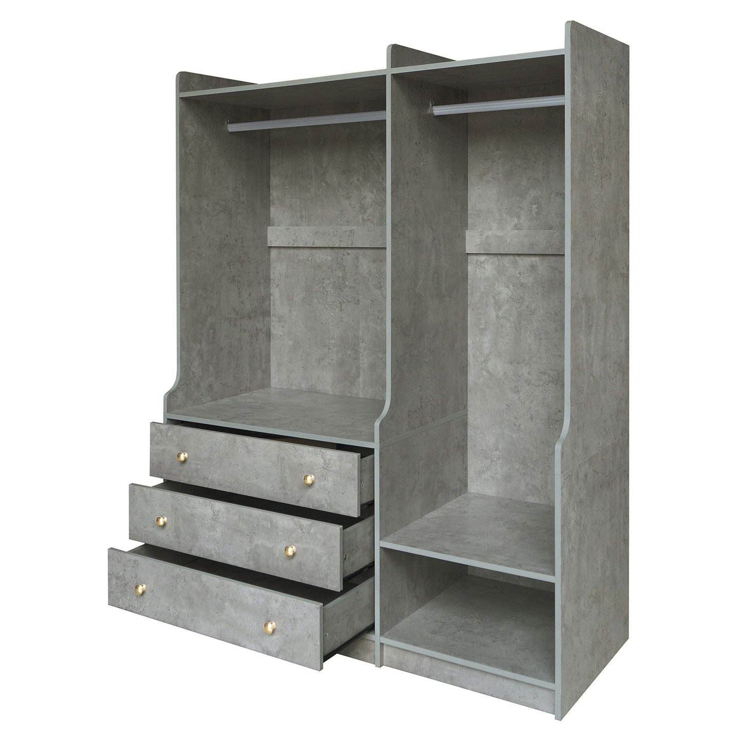 Open Wardrobe Storage For Bedroom - Gray