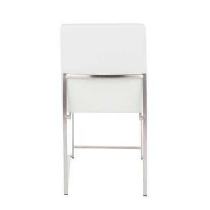 Fuji - Contemporary High Back Dining Chair (Set of 2) - White