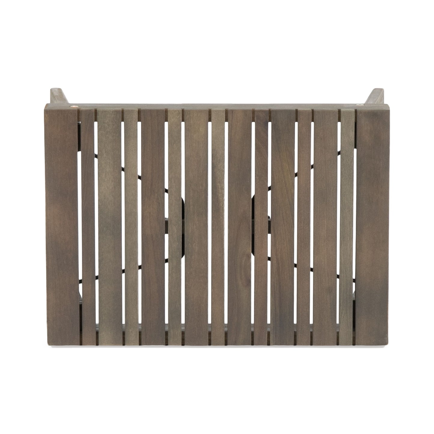 Temptation - Outdoor Foldable Side Table With Slat Design - Gray