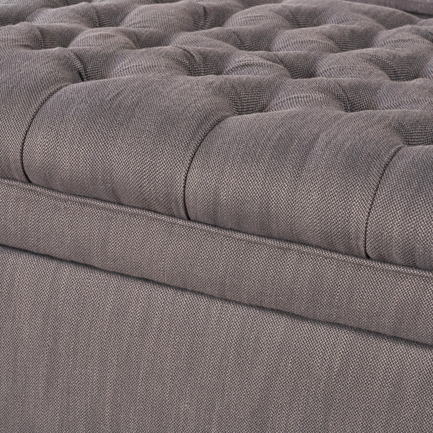 Juliana - Stylish Storage Ottoman With Extra Seating - Gray