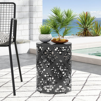 Outdoor Metal, End Table Large - Black