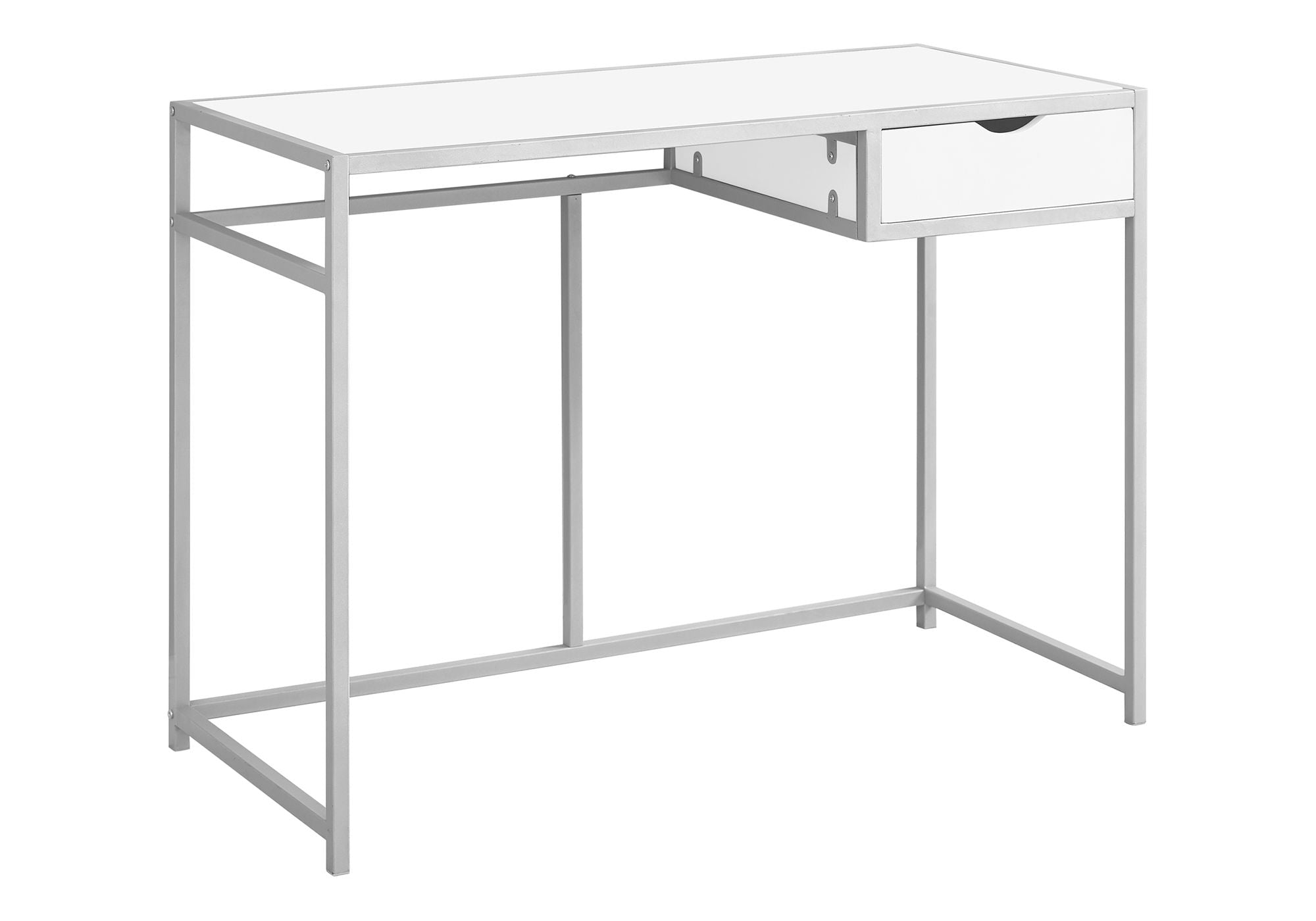 Computer Desk For Home Office, Laptop, Storage Drawer, Contemporary & Modern - White