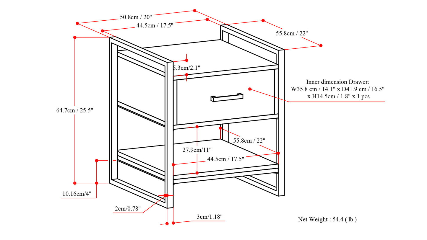 Riverside - End Table - Natural