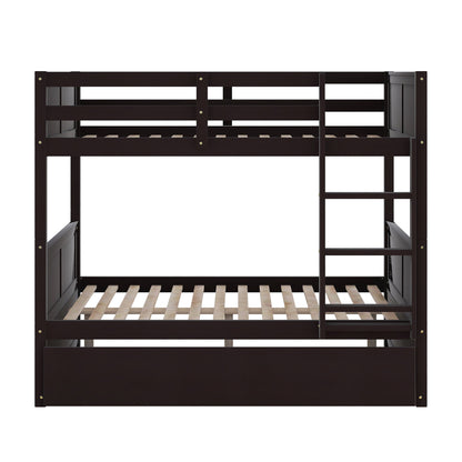 Full Over Full Bunk Bed With Twin Size Trundle - Espresso