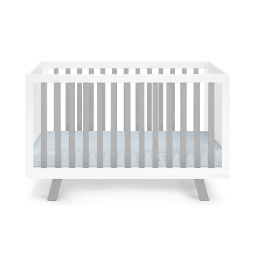 Livia - 3 In 1 Convertible Island Crib - White / Gray