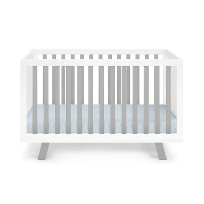 Livia - 3 In 1 Convertible Island Crib - White / Gray