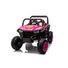 12V7A*1 30W*4 Four-Wheel Drive Leather Seat One Button Start, Forward And Backward, High And Low Speed, Music, Front Light, Power Display, Two Doors Can Open, 2.4G R / C, Seat Belt Four Wheel Absorber - Pink