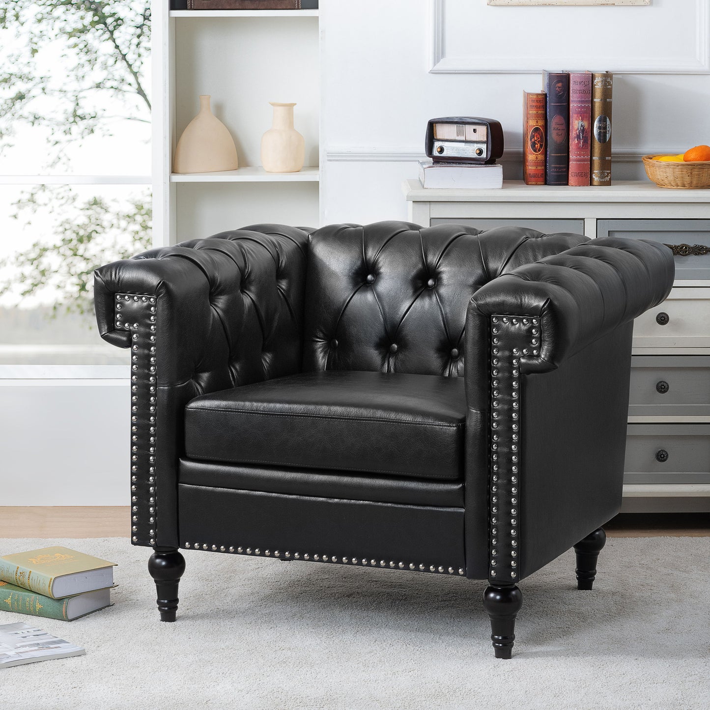 1 Seater Sofa - Black