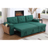 3 Piece Upholstered Sectional - Green