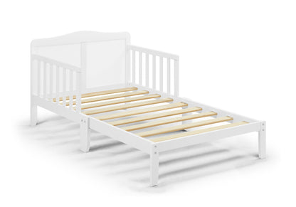 Birdie Toddler Bed - White / White