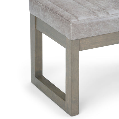 Casey - Ottoman Bench - Distressed Gray Taupe
