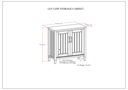 Lev - Low Storage Cabinet - Smoky Brown