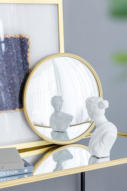 Round Mirror, Circle Mirror With Iron Frame For Living Room Bedroom Vanity, Entryway, Hallway - Gold